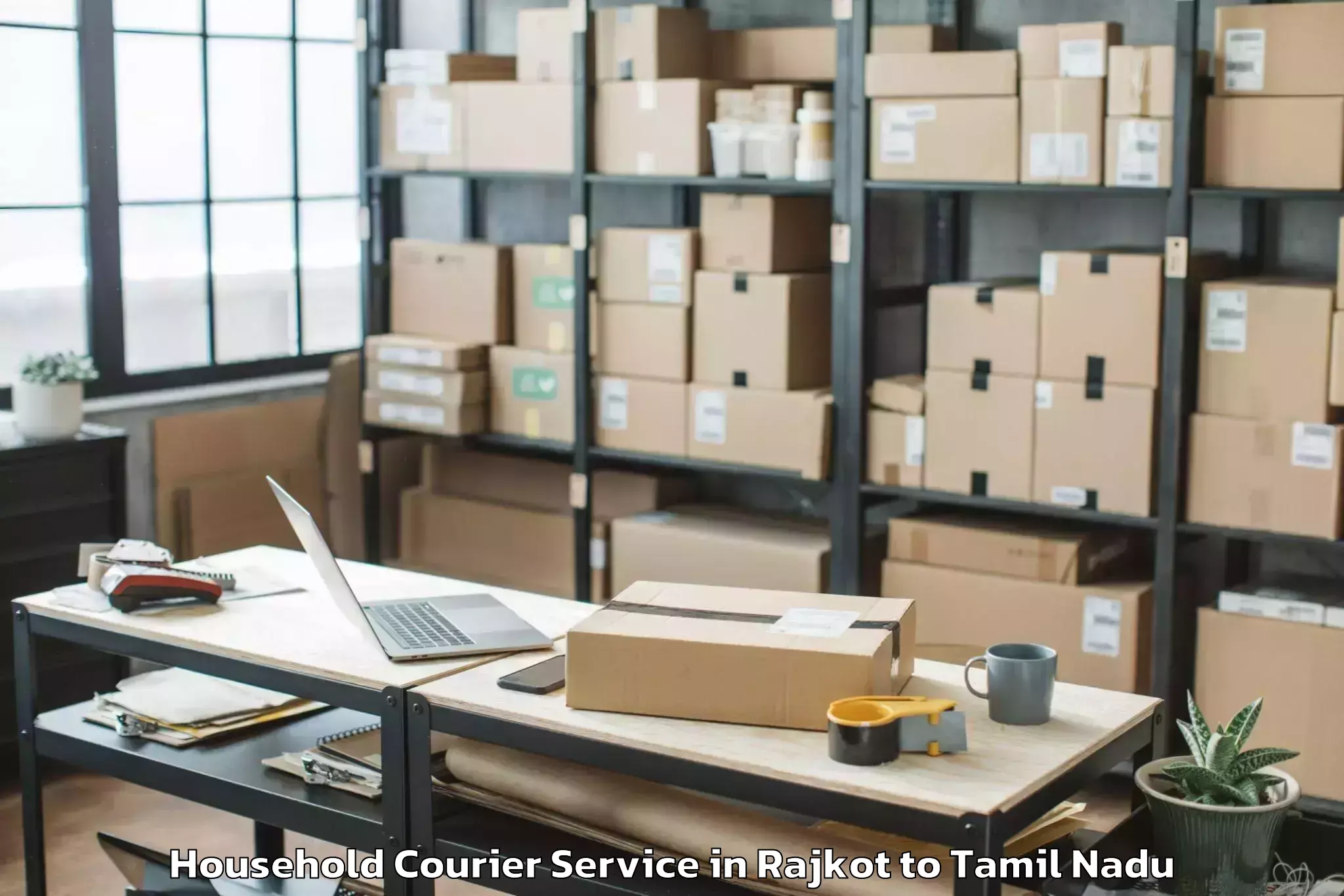 Expert Rajkot to Korampallam Household Courier